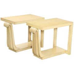 Unique Pair of Side Tables by James Dolena