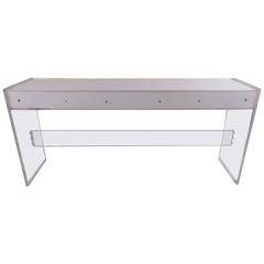 Mid-Century Modern Acrylic Lightbox Console Table 8