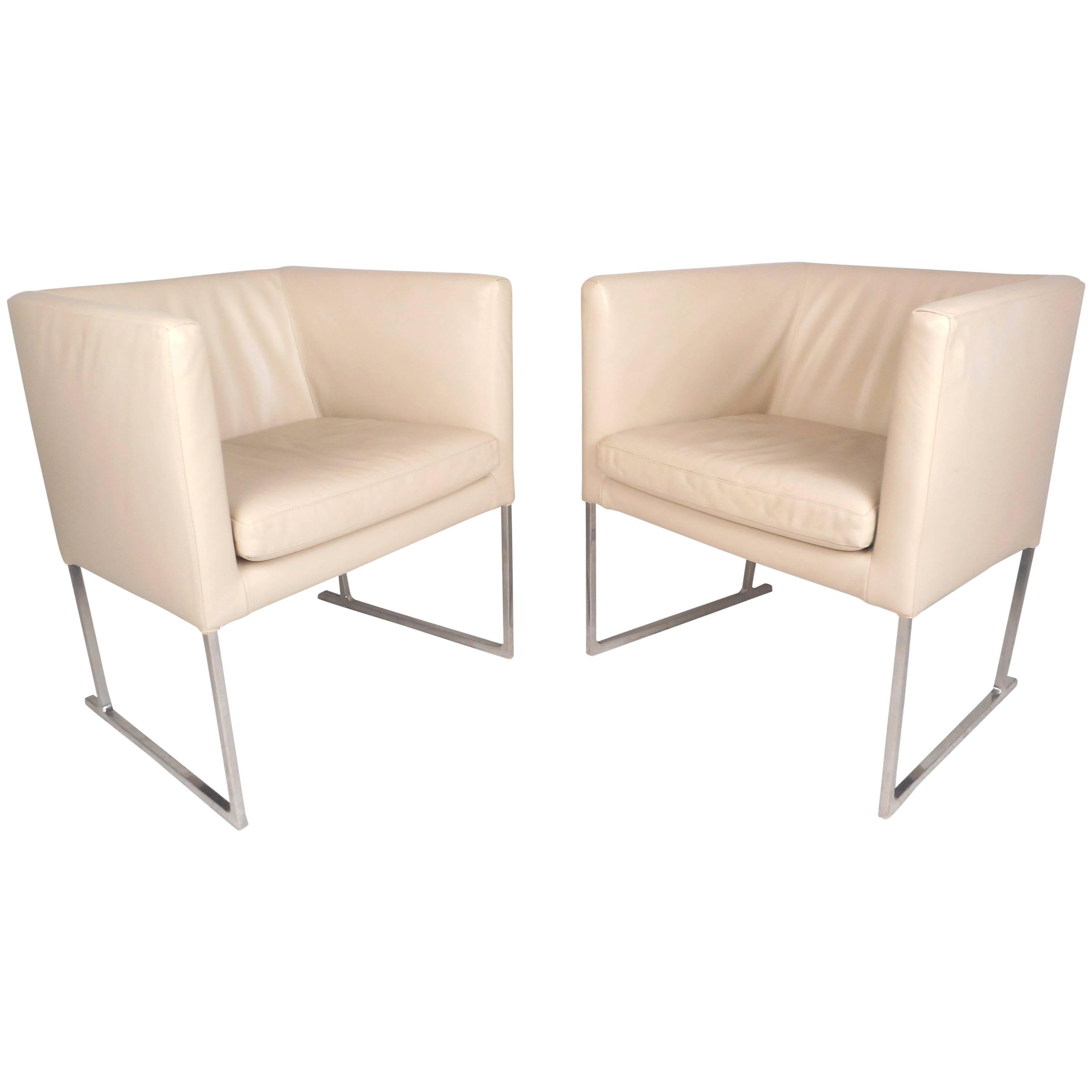 Mid-Century Modern Style Cube Lounge Chairs by Antonio Citterio