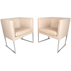 Mid-Century Modern Style Cube Lounge Chairs by Antonio Citterio