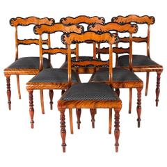 Mid-19th Century English Ebony and Satin Birch Chairs