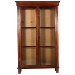Antique Small French 19th Century Walnut Bookcase