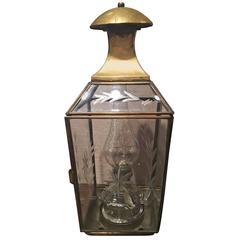 French Brass Lantern with a Hinged Door, Late 19th Century 4