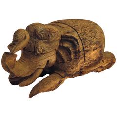 Thai Carved Wood Elephant, circa 1900 8