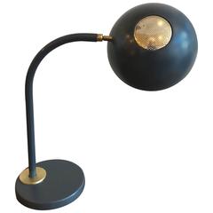 Early Production Adjustable Lightolier Table Lamp with Brass Accents