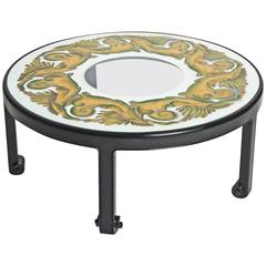 Glamorous Hollywood Regency, Églomisé Top Coffee Table 11