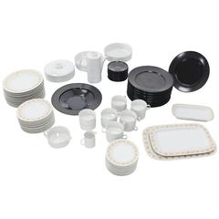 Tapio Wirkkala for Rosenthal Dinner Coffee 80 Pieces Set Plates Noire Porcelain 6