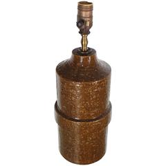 Ceramic Pottery Cylinder Shape Glazed Table Lamp Mid-Century Modern 8