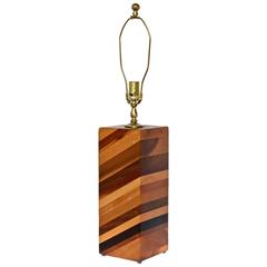 Studio Made Lamp of Mixed Woods