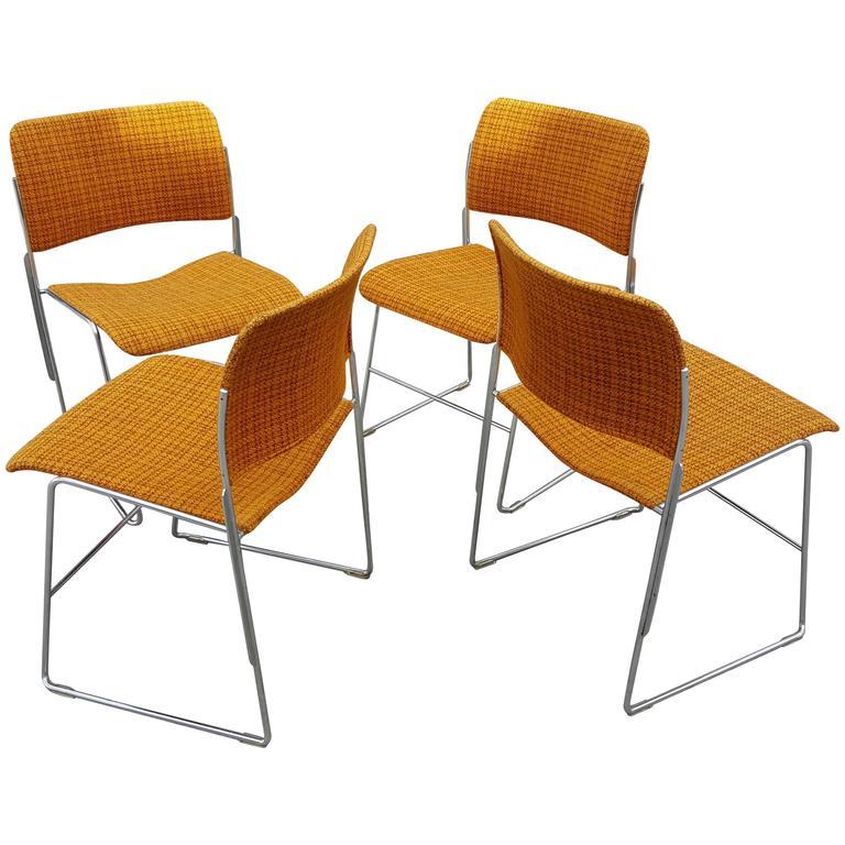 David Rowland Stacking Dining Chairs For Sale at 1stDibs