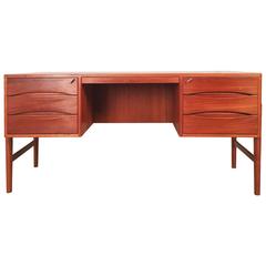 Danish Teak Writing Desk, 1960s 10
