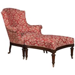 19th Century Armchair with Conforming Ottoman 11
