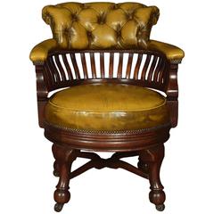 Victorian Mahogany Swivel Desk Chair