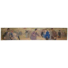 Frieze of a French Village Fair by L. Lantier, 1930s