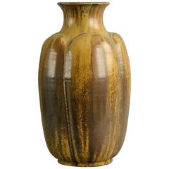 Very Large Stoneware Vase by Arne Bang, Denmark, circa 1930s-1940s