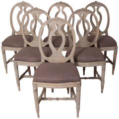 Antique Six Gustavian Chairs, The Swedish Model, Sweden, circa 1785, Wooden Stamped