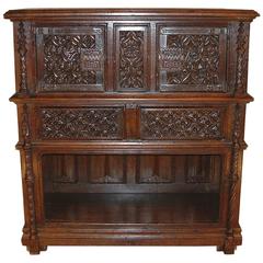 Early 16th Century Late Medieval Gothic Period Oak Court Cupboard, circa 1520