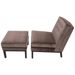 1950s Lounge Chair and Ottoman in the Style of Harvey Probber 4
