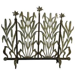 Vintage Cat Tail Fireplace Screen