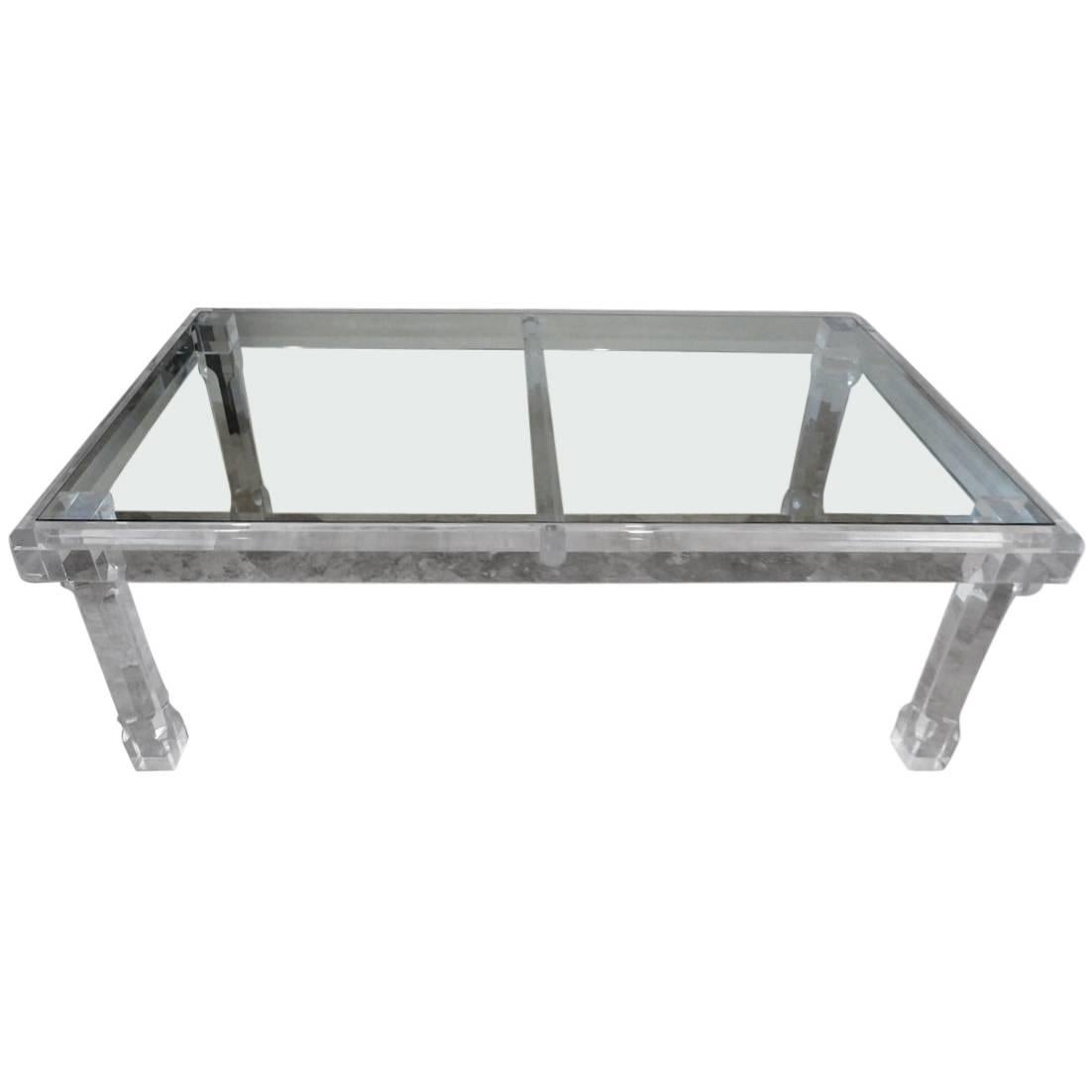 Massive Lucite Dining Table For Sale