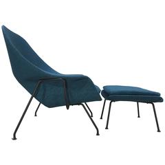 Seltene erste Generation von Eero Saarinen für Knoll Womb Chair und Ottoman
