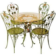 Polychrome Tole Patio Set