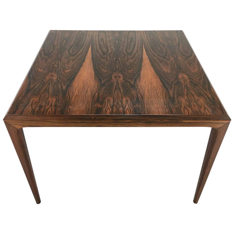 Danish Modern Brazilian Rosewood Tail Table By Silkeborg Denmark