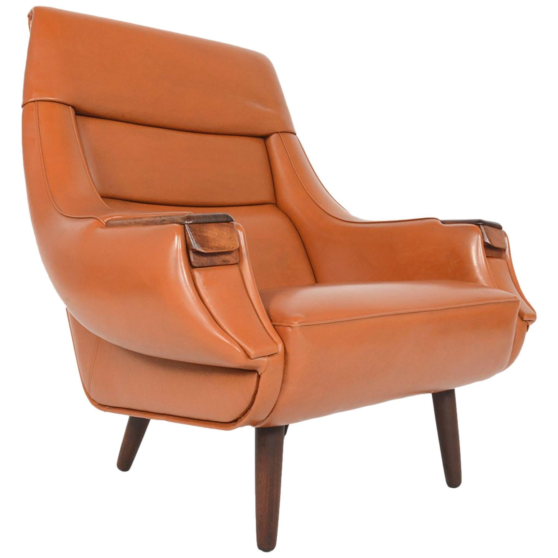 H.W. Klein for Bramin Rosewood Pawed Lounge Chair