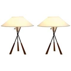 Pair of Table Lamps by Gerald Thurston for Lightolier