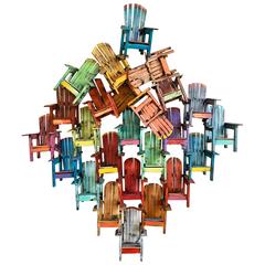"Large Chair Jumble" Wall Sculpture by Paul Jacobsen