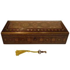 Antique Eugenio Quarti Jewelry Wooden Box, Italy, 1900