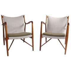 Finn Juhl Pair of NV45 Chairs for Niels Vodder 5