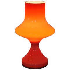 Amazing Orange Vistosi Glass Table Lamp, 1960s