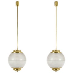Vintage Pair of Sergio Mazza Style Chandeliers, 1950