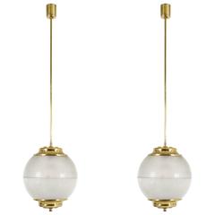 Pair of Sergio Mazza Style Chandeliers, 1950 2