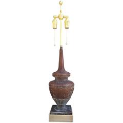 Late 19th Century Bronze Neoclassical Urn Shaped Handel Table Lamp