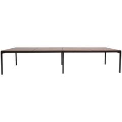 Florence Knoll Walnut and Angle Steel Coffee Table or Bench, 1950s 8
