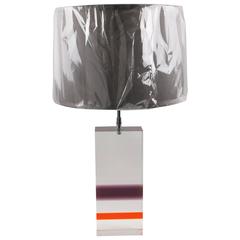 Mid-Century Modern Multi-Colored Lucite Table Lamp, France, circa 1970s 7