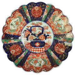 Antique Hand-Painted Japanese Meiji Porcelain Charger, circa 1890
