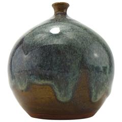 Studio Pottery Glazed Stoneware Vase by Mathilde Schaefer
