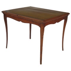 Louis XVI French Oak Game Table with a Leather Top, circa 1780