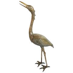Large French Brass Flamingo Sculptures, 1970s, France 9