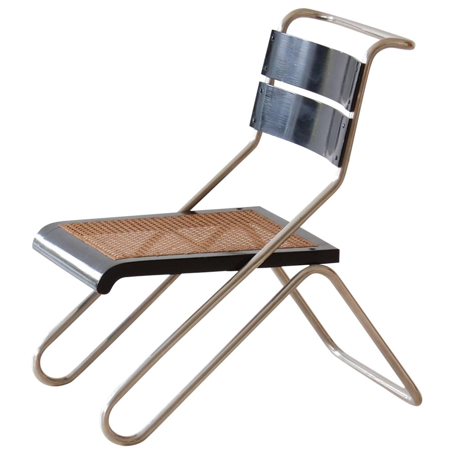 Bauhaus Tubular Steel Chair by Erich Dieckmann, Manufactured by Cebaso, 1931