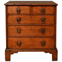 18th Century Miniature Oak Chest of Drawers 6