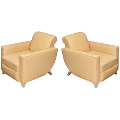 Alfred Porteneuve "Hydravion" Model, Pair of Armchairs, circa 1940