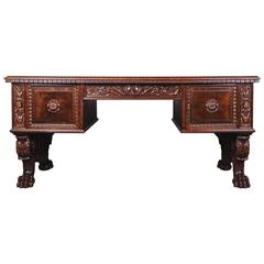 19th Century Historicism Oak Writing Desk