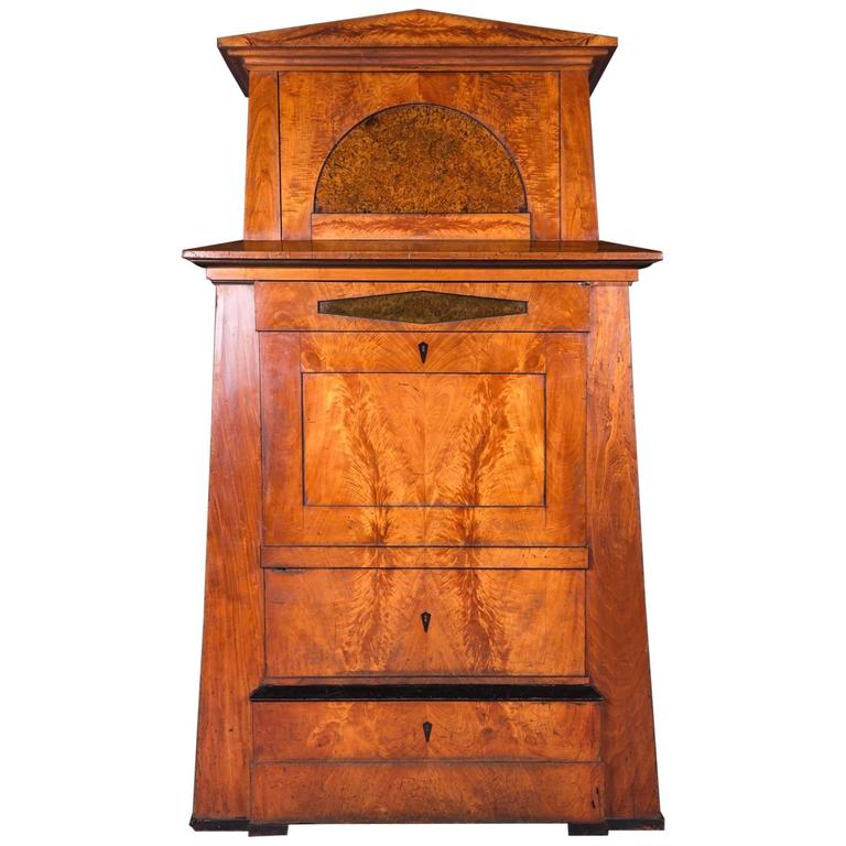 Early 19th Century Biedermeier Mahogany Pyramid Cupboard For Sale at