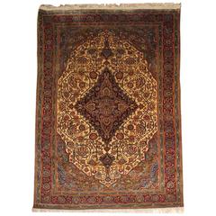Antique 19th Century Rug Kashan Mortachem, circa 1880