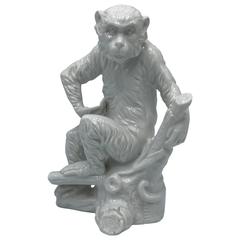 1960s Blanc de Chine Monkey Sculpture