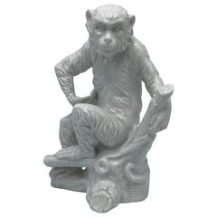 1960s Blanc de Chine Monkey Sculpture 